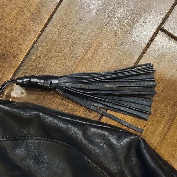 GUESS by Marciano Large black soft Leather Boho Chic Bag purse - Picture 9 of 10